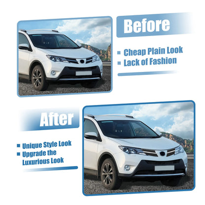 Front Bonnet Bumper Grille for Toyota RAV4 (2013-2015) - Silver Tone, 1 Pair