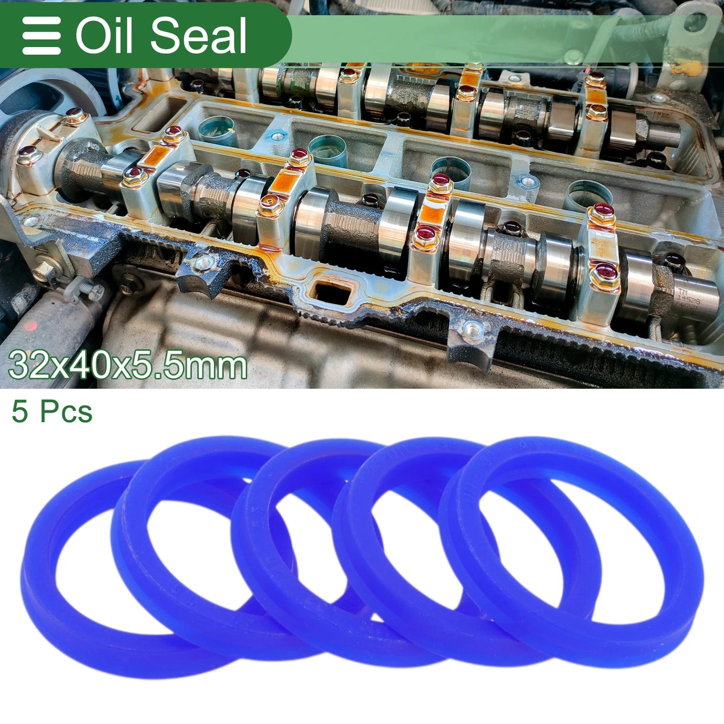 Oil Seal 32x40x5.5mm TPU High-Pressure Blue for Make Model