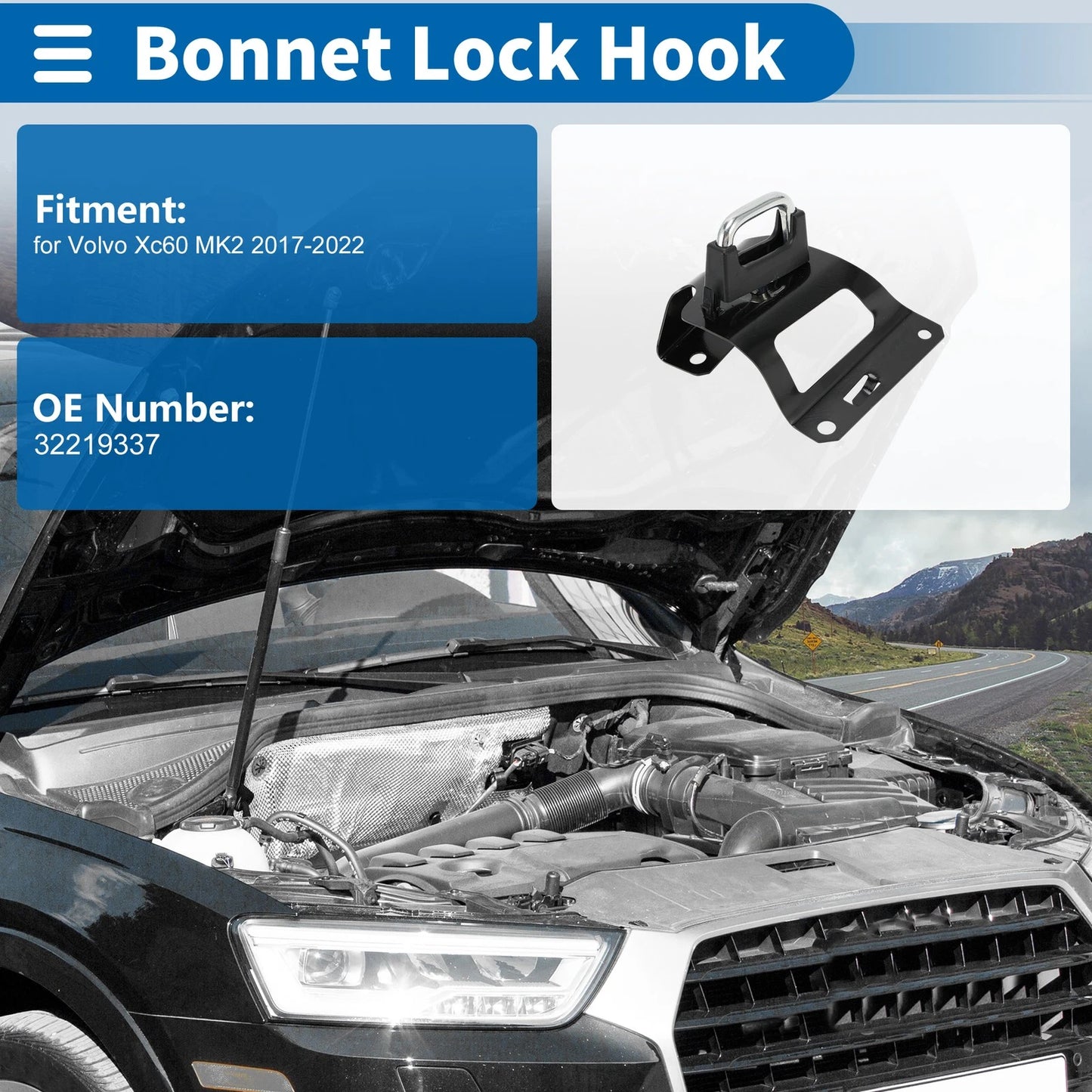 Hood Latch Assembly for Volvo XC60 MK2 (2017-2022)