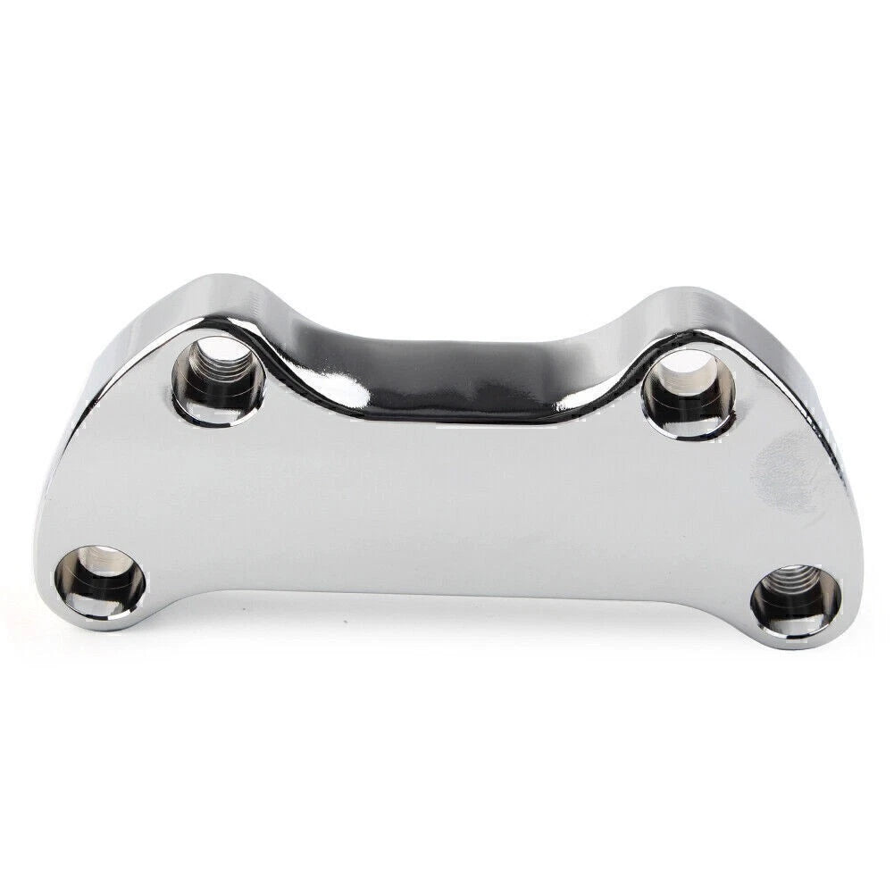 1" Bar Smooth Handlebar Riser Top Clamp Chrome for Harley Dyna Softail Sportster