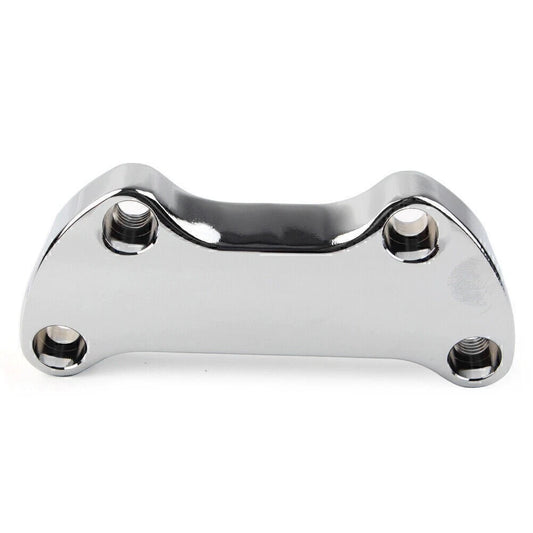 1" Bar Smooth Handlebar Riser Top Clamp Chrome for Harley Dyna Softail Sportster