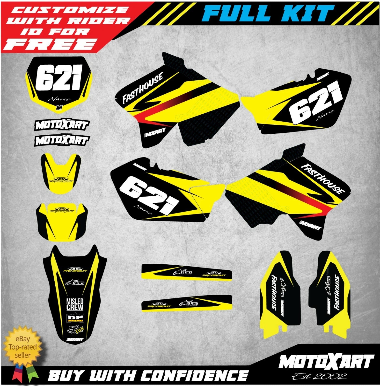 Custom Graphics Full Kit For Suzuki RM 250 2001 2016 MAX STYLE Decals Custom Graphics Full Kit For Suzuki RM 250 2001 2016 MAX STYLE Decals