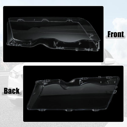 Front Headlight Lens Covers for BMW E46 1998-2001 4 Door - 2 x Items