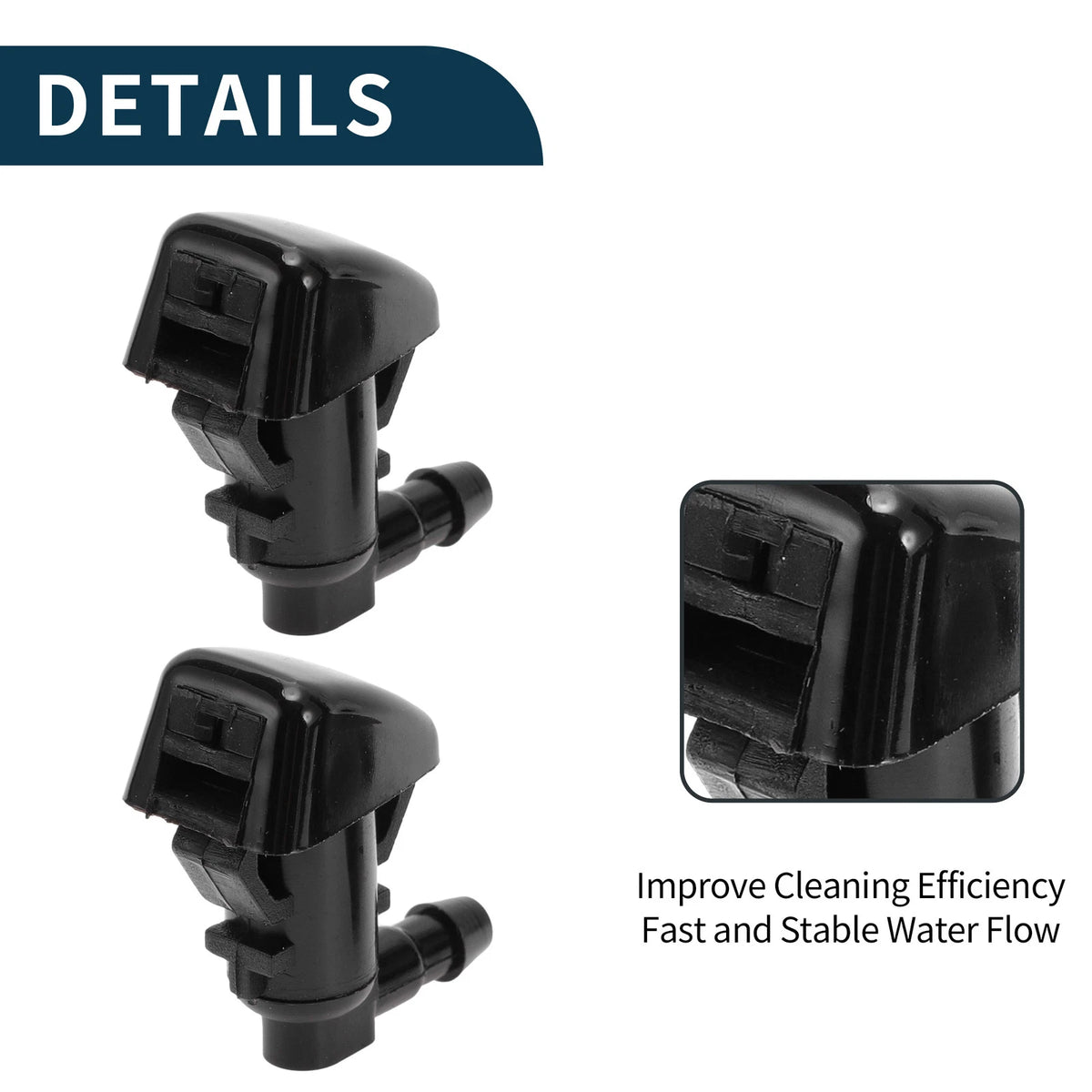 Set Front Windshield Washer Nozzles for Jeep Grand Cherokee WK2 (2011 - 2023)
