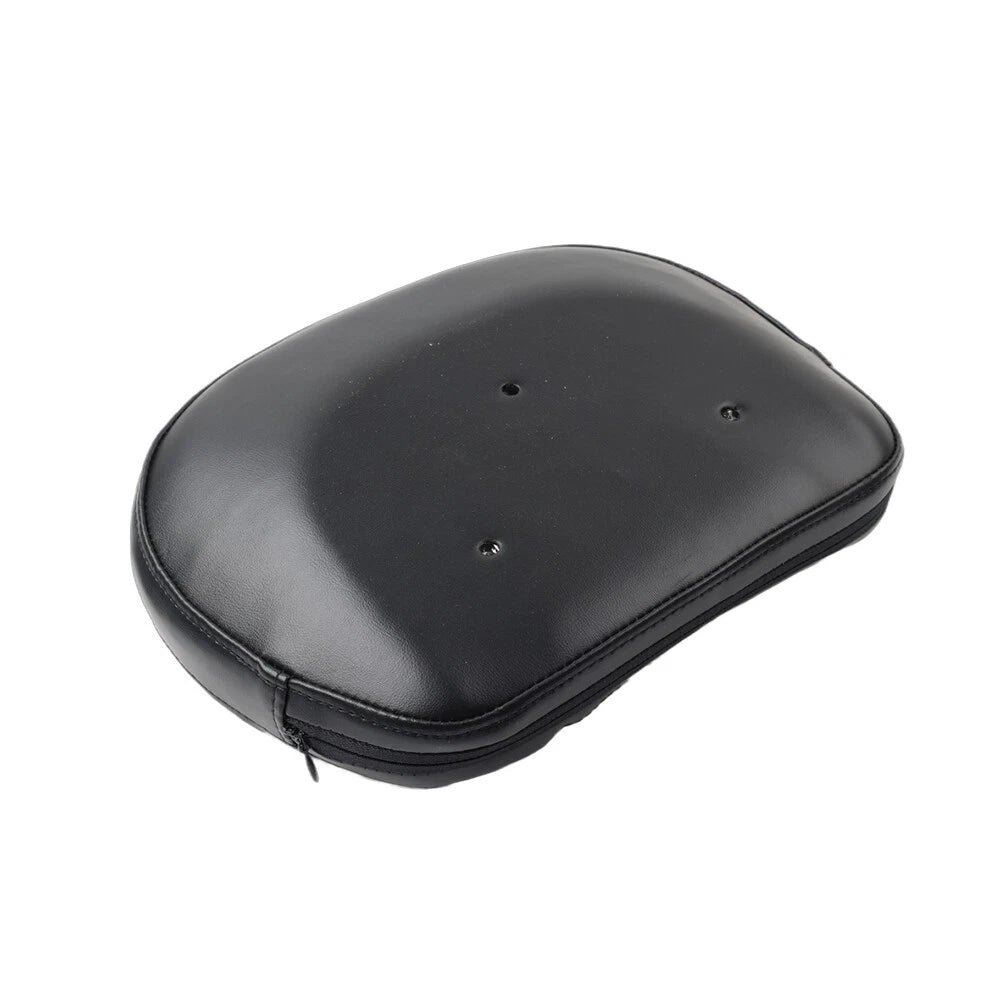 Passenger Sissy Bar Backrest Pad with Orange Stitching for Harley Electra Glide