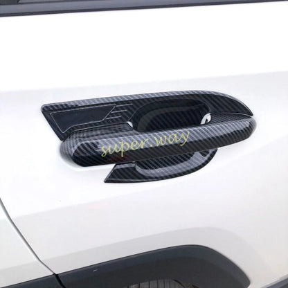 ABS Carbon Fiber Door Handle Bowl Cup Covers for Toyota Highlander (2020–2024)