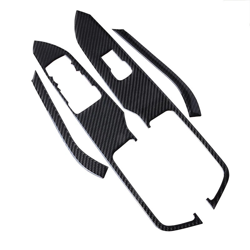 Carbon Fiber Interior Window Switch Cover Trim for Ford Mustang (2015-2019)