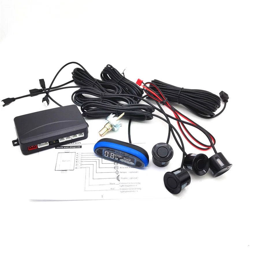 4 x LED Parking Sensors for Universal Car Reverse Radar System Alarm