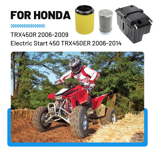 2 x Airbox and Filter Kit for Honda TRX 450R (2004–2014)