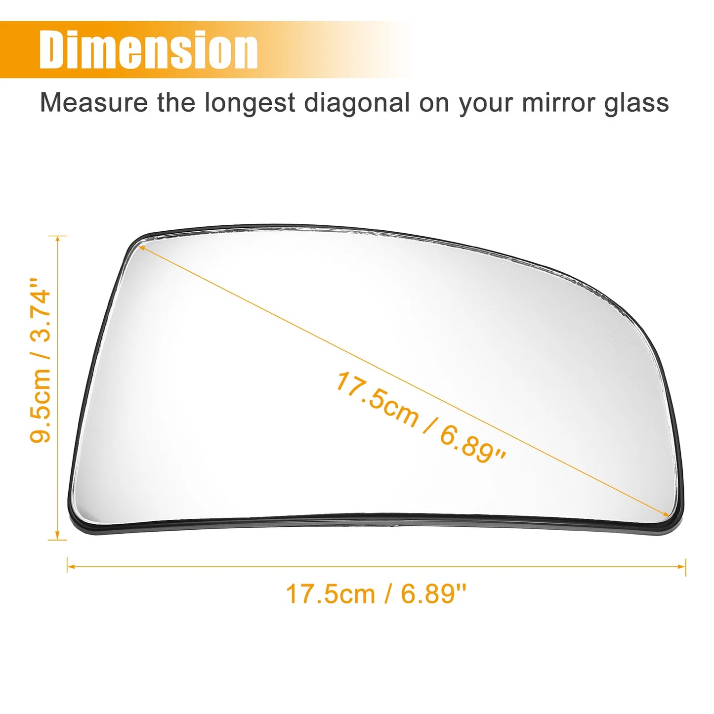 Driver Left Side Mirror Glass for Ford Transit 150 (2015-2023)