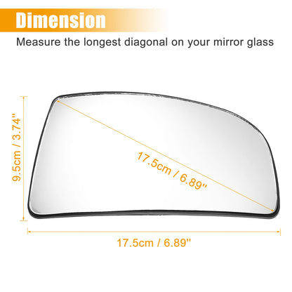 Driver Left Side Mirror Glass for Ford Transit 150 (2015-2023)
