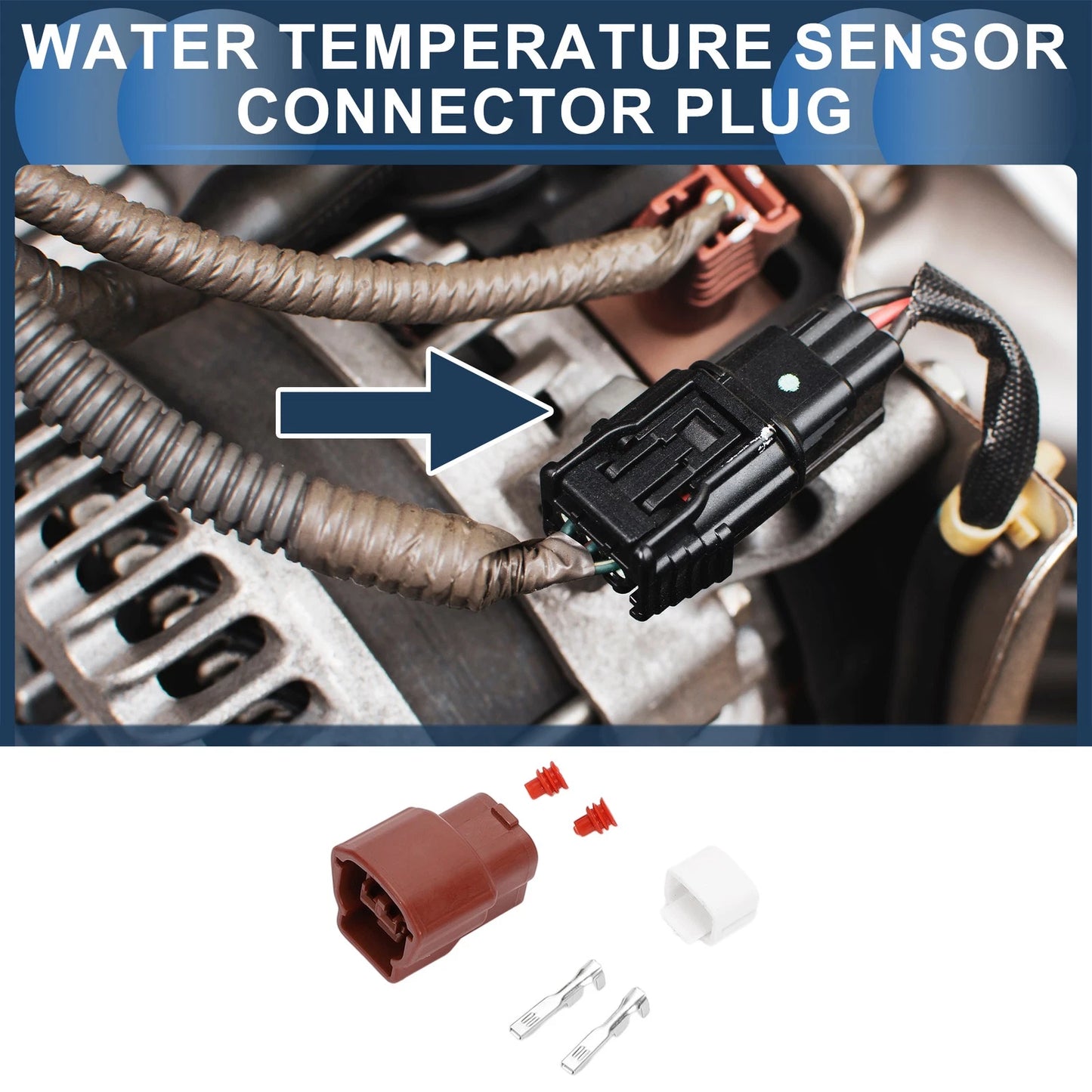 Pin Water Temperature Sensor Connector Plug for Nissan