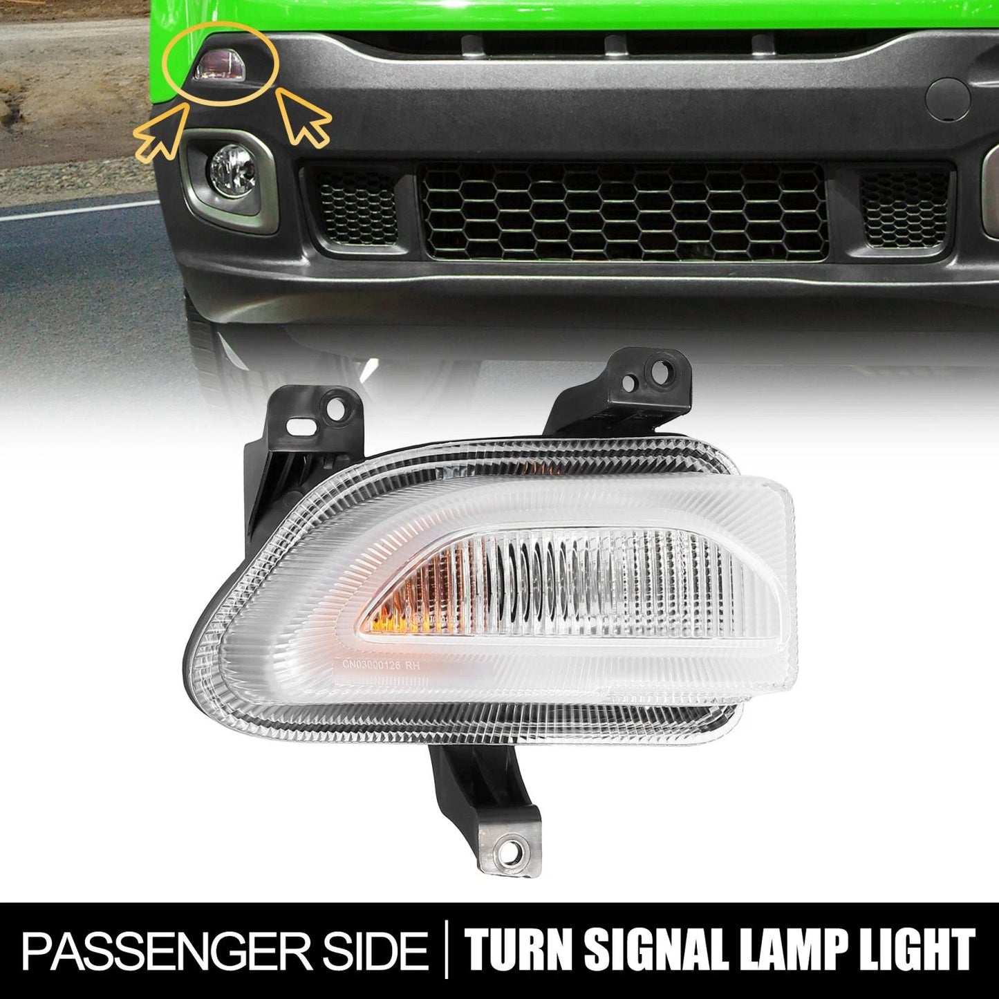 Front Turn Signal Light for Jeep Renegade Right Passenger Side (2015-2018)