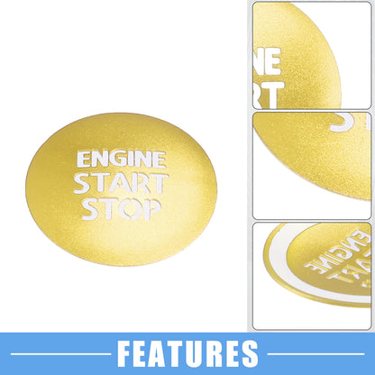 Engine Start Stop Ignition Button Cover for Toyota Tacoma (2016-2021) Gold Tone