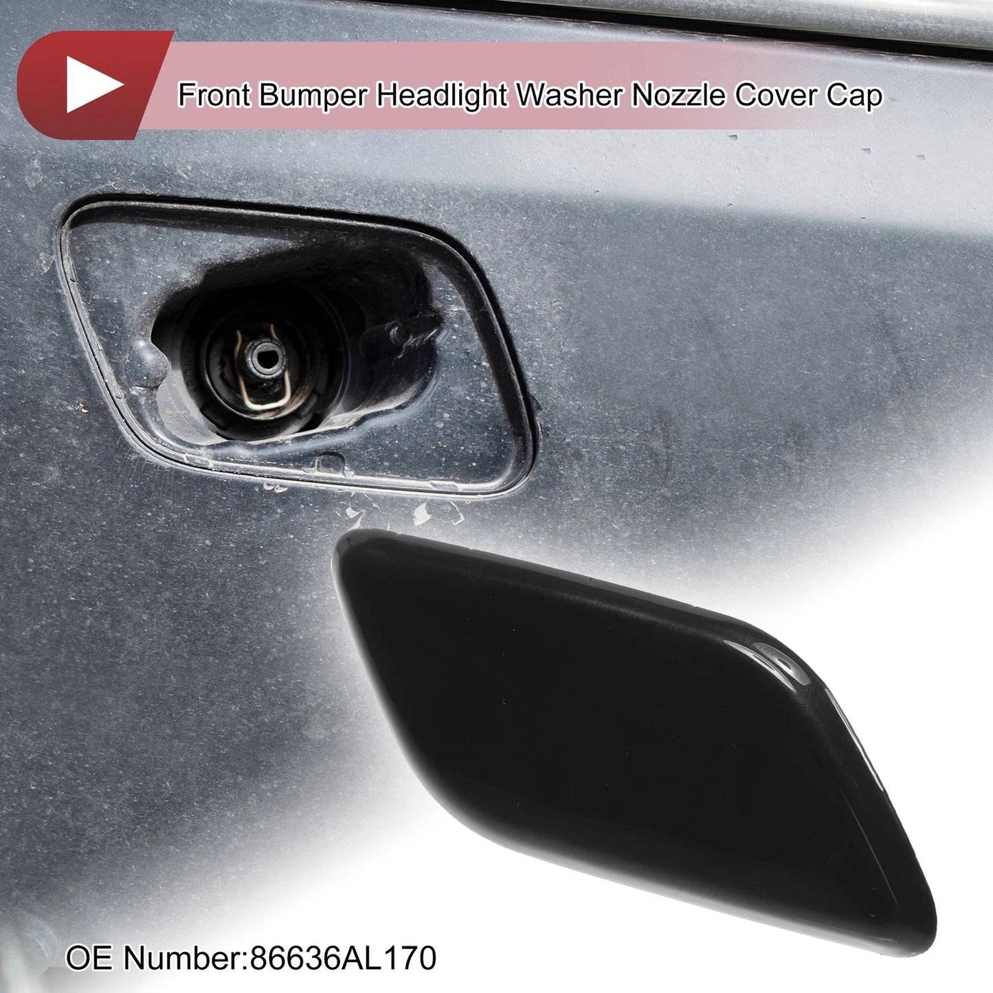Washer Nozzle Cover for Subaru Outback 2010-2018 Black