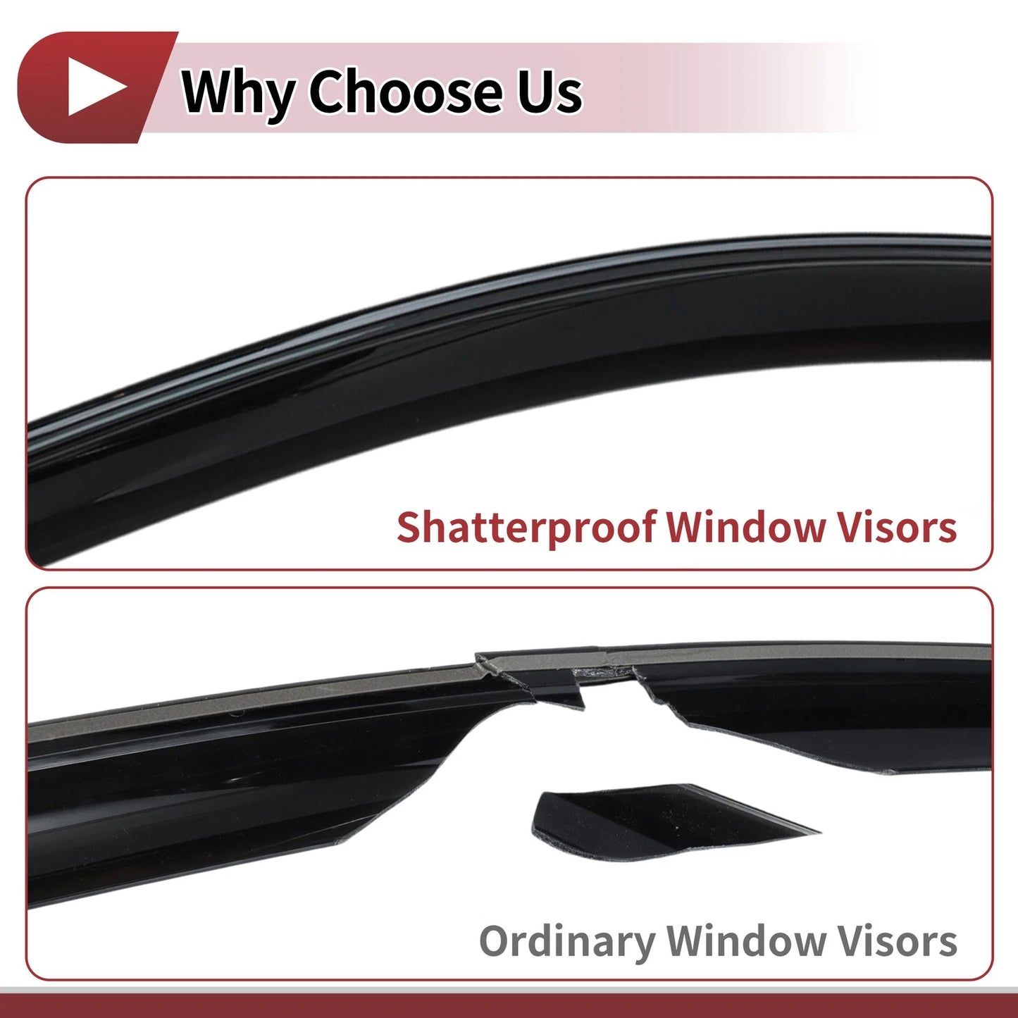 Window Deflectors for Lexus RX350 RX450h 2010-2015 Side Vent Visors 1 Set