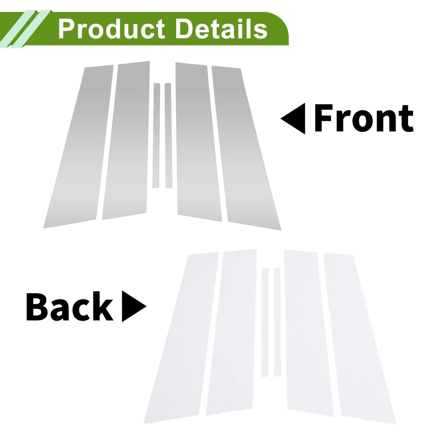 6 Pcs Pillar Window Trim for Chevy Cruze (2016-2019)