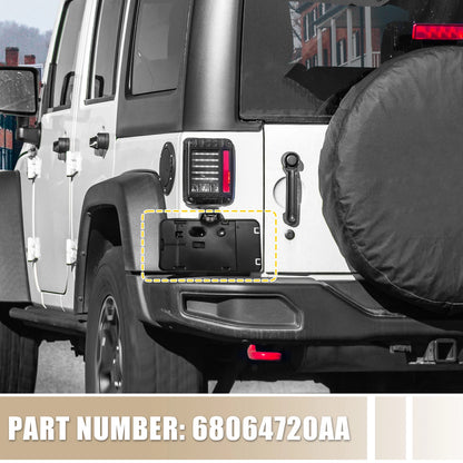 License Plate Holder with Lamp for Jeep Wrangler JK (2007-2018)