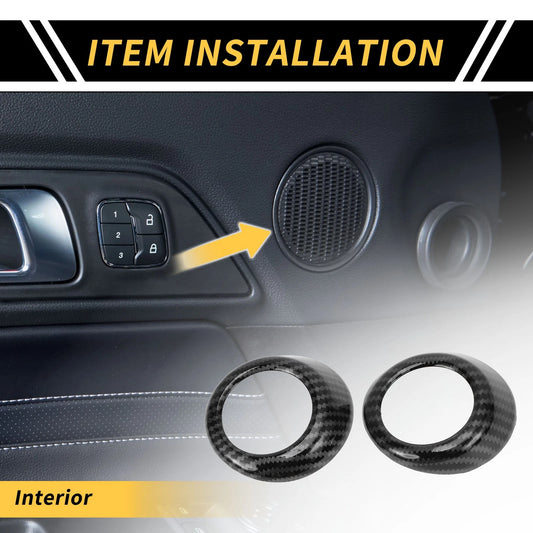 1 Set Carbon Fiber Pattern Door Speaker Cover for Toyota Tundra (2014–2021)