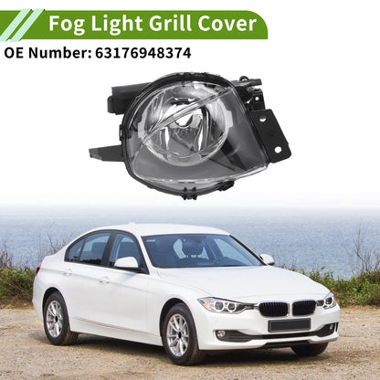 Right Fog Light Grill for BMW 330i 2006-2008 (1 Pc, Clear, Black)