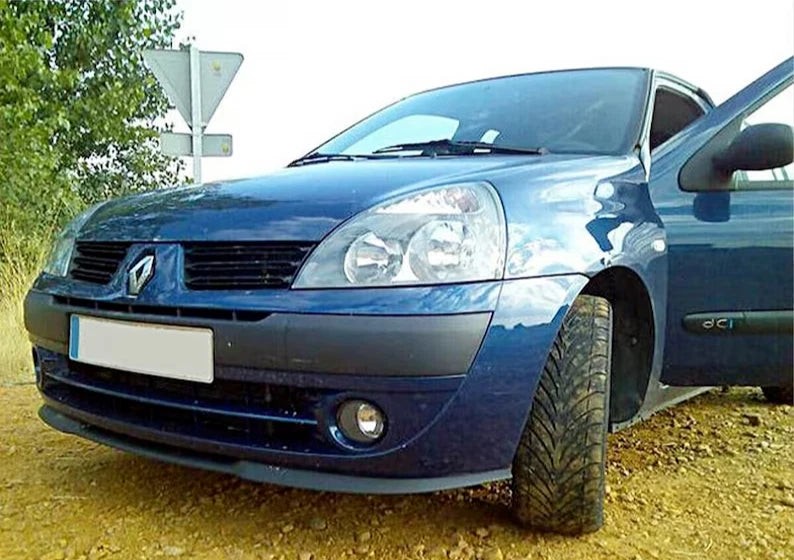 Front Bumper Lip 3 Pcs for Renault Clio Mk2 Mk3 (2001-2012)