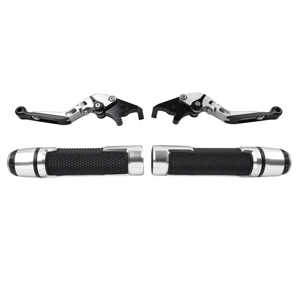Silver Extendable Brake Clutch Levers Grip Set for Triumph Speed Triple 675