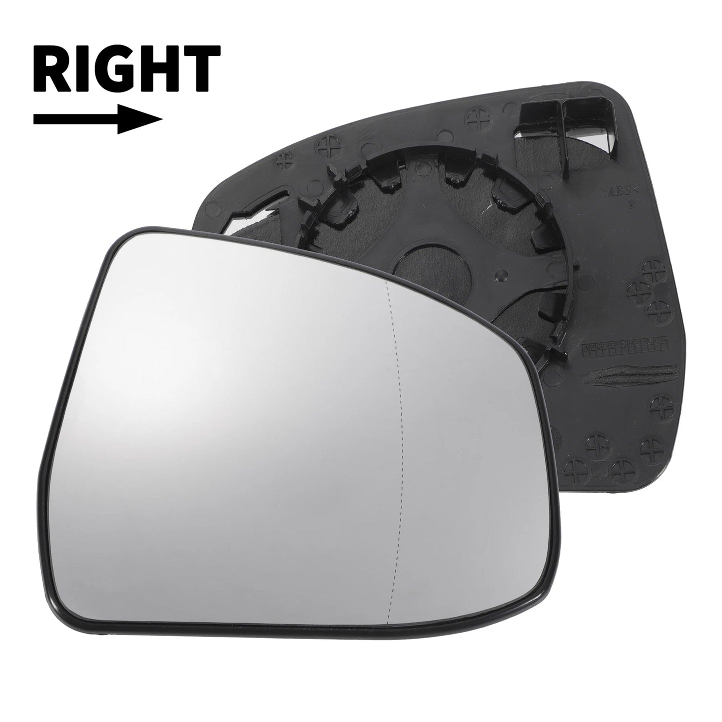 Right Side White Mirror Glass Aspherical Non-Heated for Ford Focus (2012-2018)