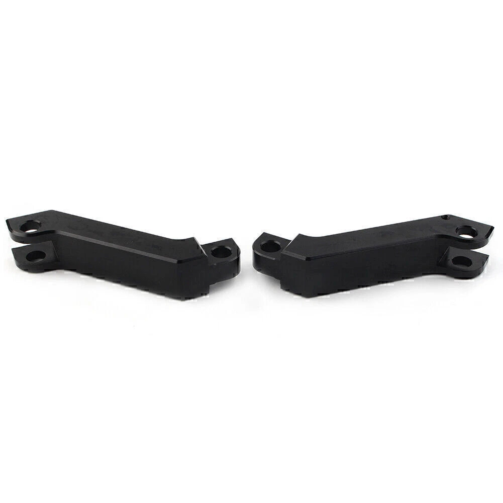 Black Cut Male Mount Foot Peg Extensions for Harley Sportster Softail Road King (2004-2023)