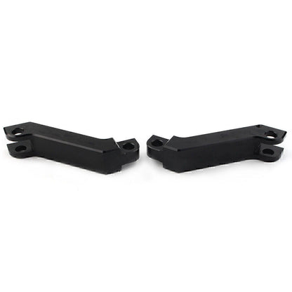 Black Cut Male Mount Foot Peg Extensions for Harley Sportster Softail Road King (2004-2023)
