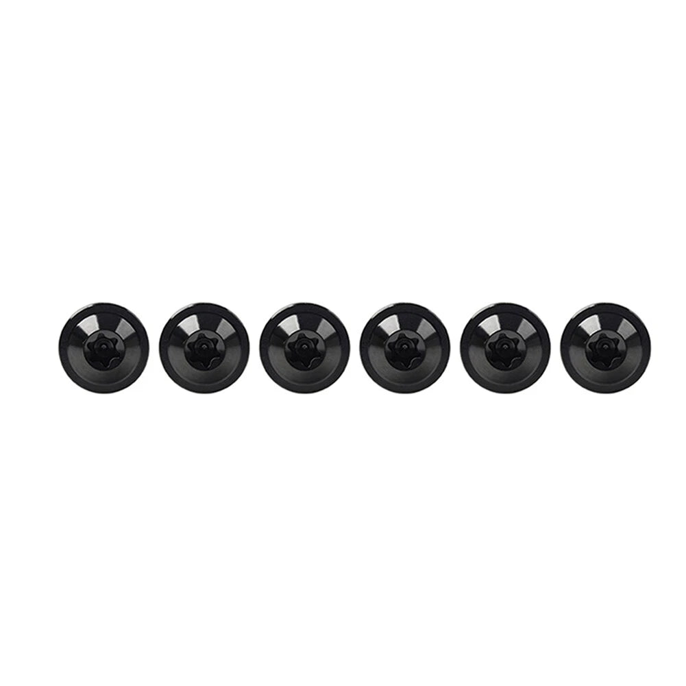 6 x Titanium Alloy Bolts M6x25mm for Motorcycle - Truss Torx Head Screws