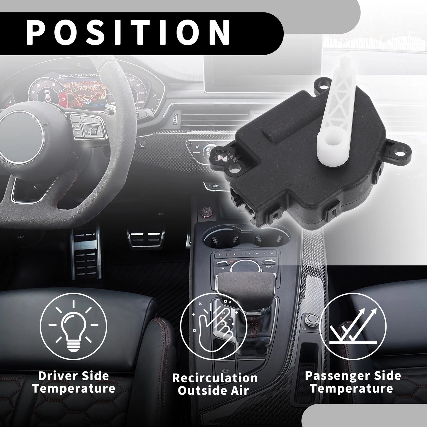 Heater Blend Door Control Actuator for Ford Mustang (2005-2009)