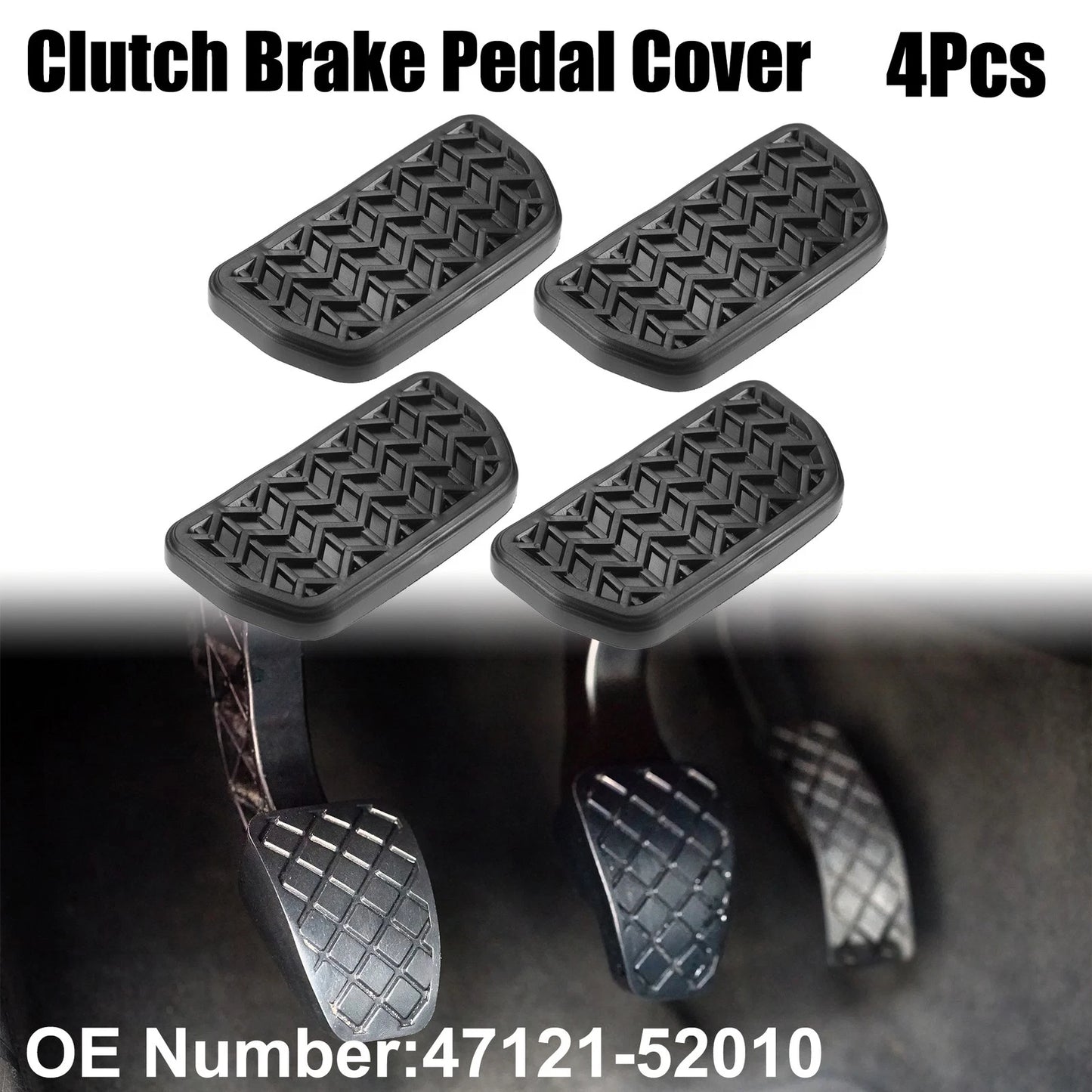 4pcs Anti-Slip Clutch Brake Pedal Cover for Toyota RAV4 Black