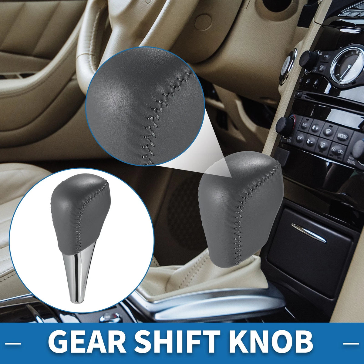 Automatic Gear Shifter Knob for Toyota Camry (2007-2014) Gray Plastic