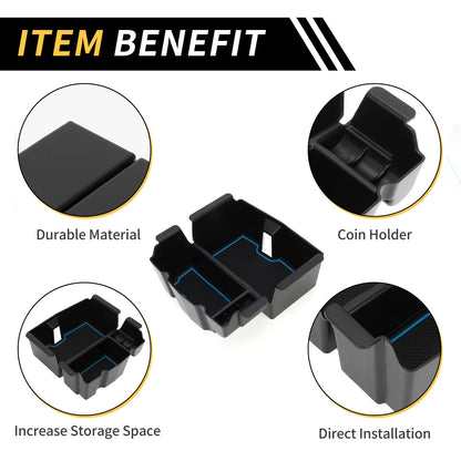 Center Console Organizer Tray for Jeep Wrangler JL JLU (2018-2022) Black Blue