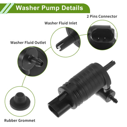 Windshield Washer Pump w/Grommet for JEEP CHEROKEE (2014-2018)