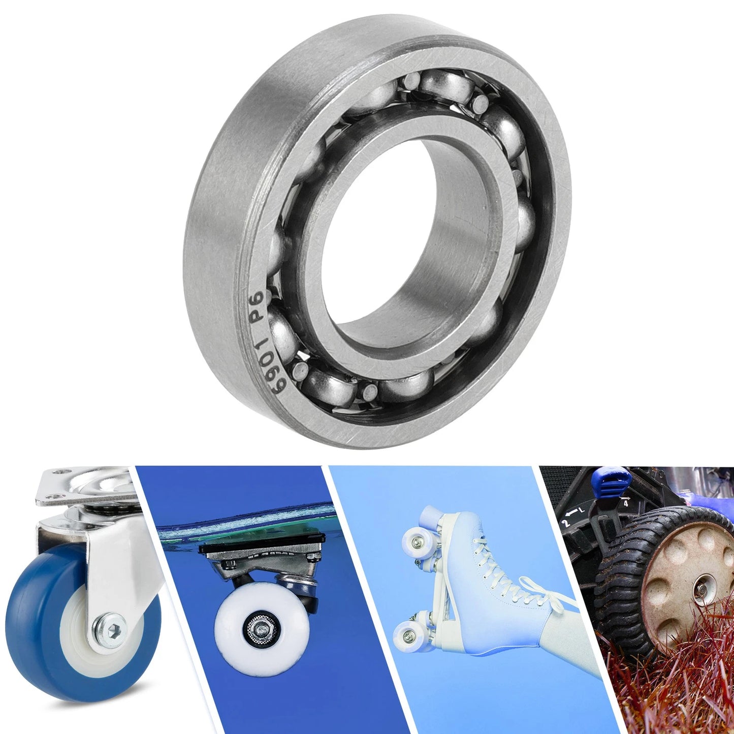 Deep Groove Ball Bearings / 12x24x6mm / 1 Pc for Scooter Skateboard