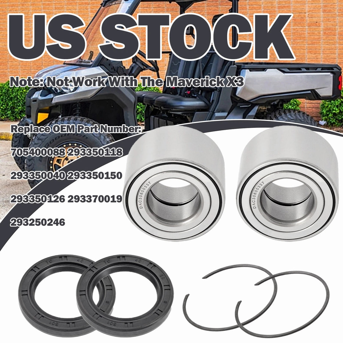 Front Wheel Bearing Seal Kit for Can-Am 1000 / 800R (2008–2022)