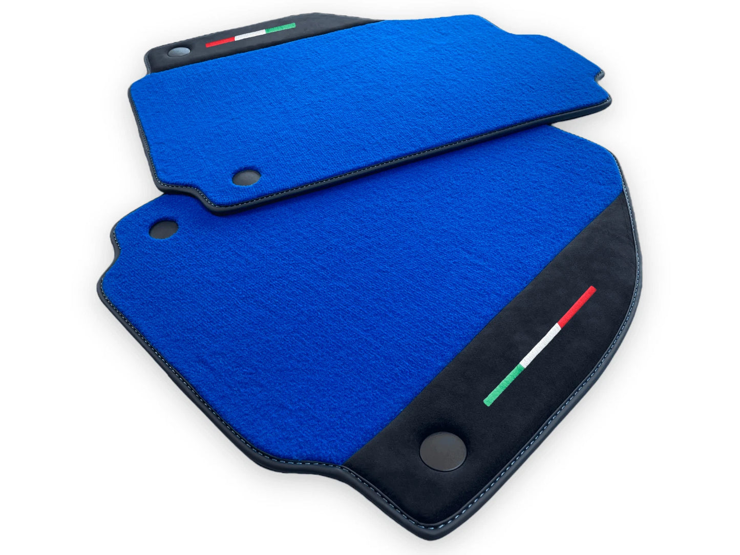 Blue Floor Mats for Ferrari 458 Spider Alcantara Leather (2010-2015)