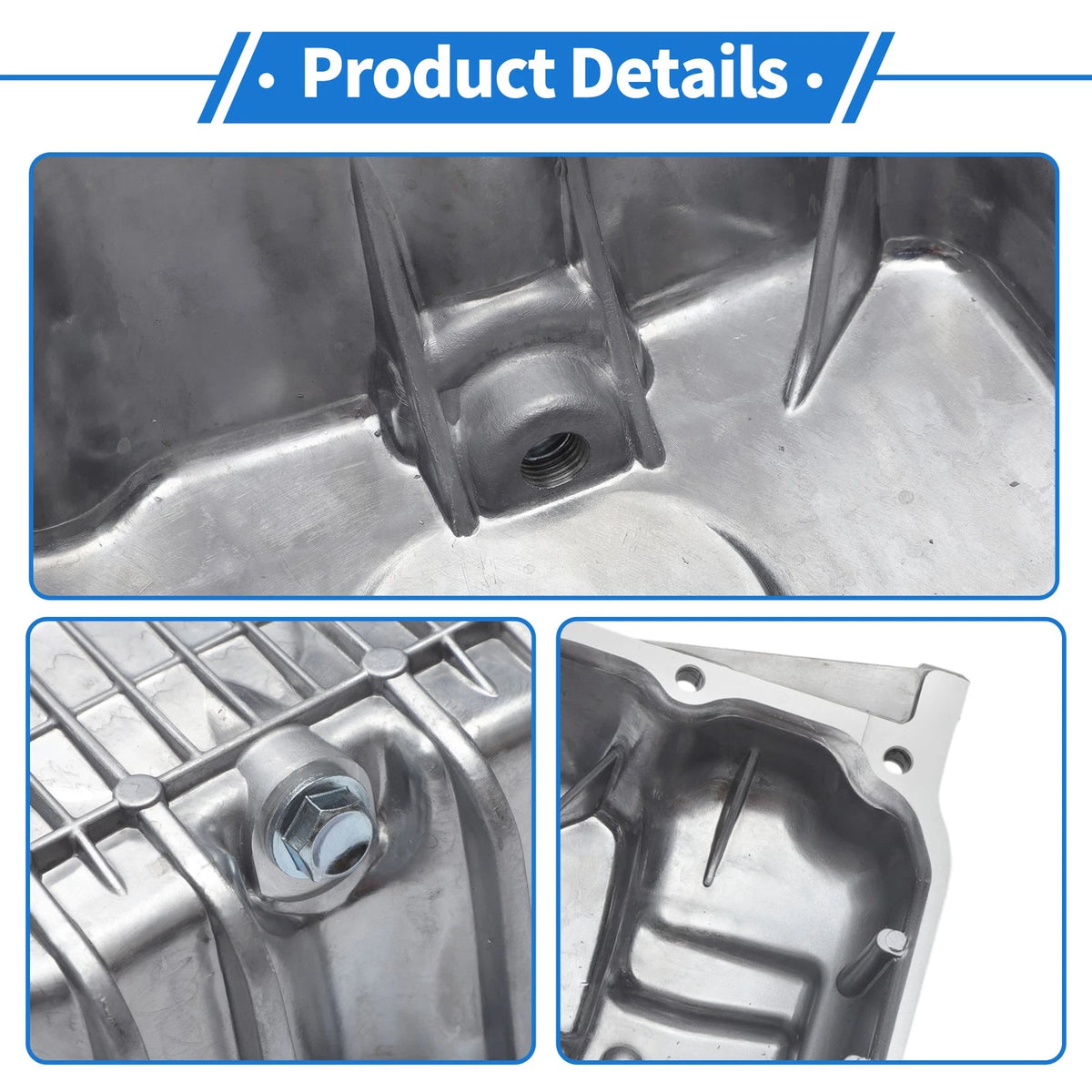 Engine Oil Pan for Ford Escape 2013-2018 Aluminum Silver Tone 1 x Pc