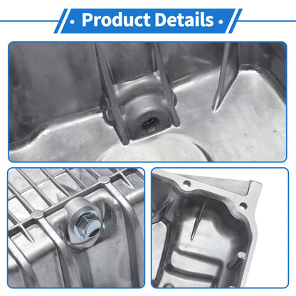 Engine Oil Pan for Ford Escape 2013-2018 Aluminum Silver Tone 1 x Pc