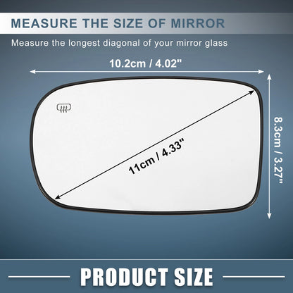 Heated Mirror Glass for Chrysler 200 Left Driver Side (2011-2016)