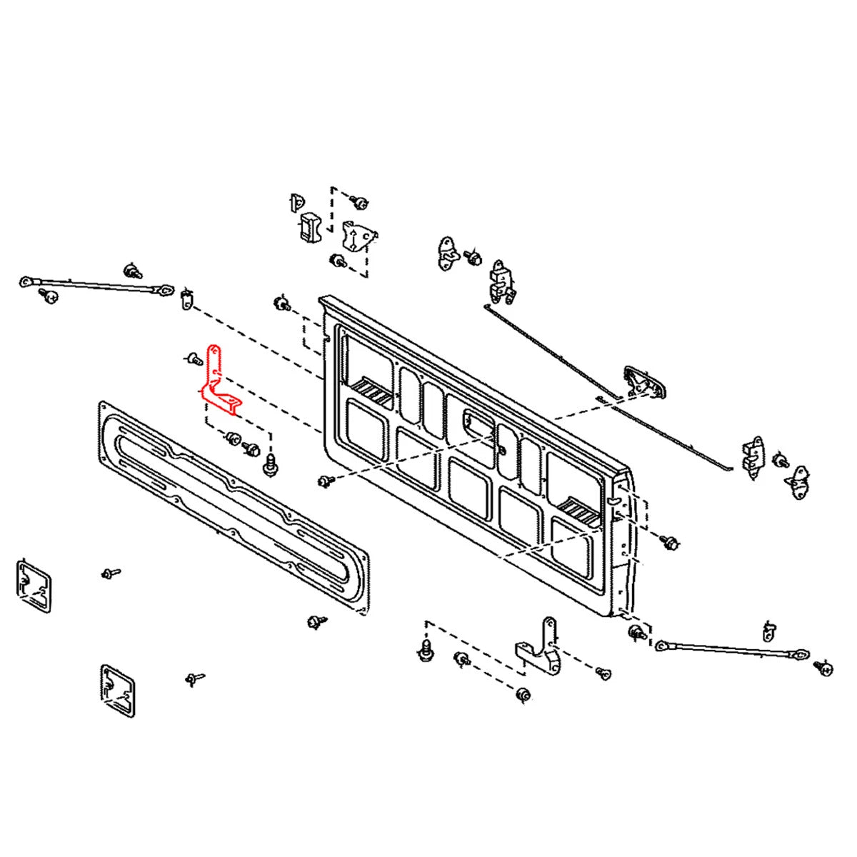 Rear Tail gate Hinge Set for Toyota Hilux Revo 2015-2023