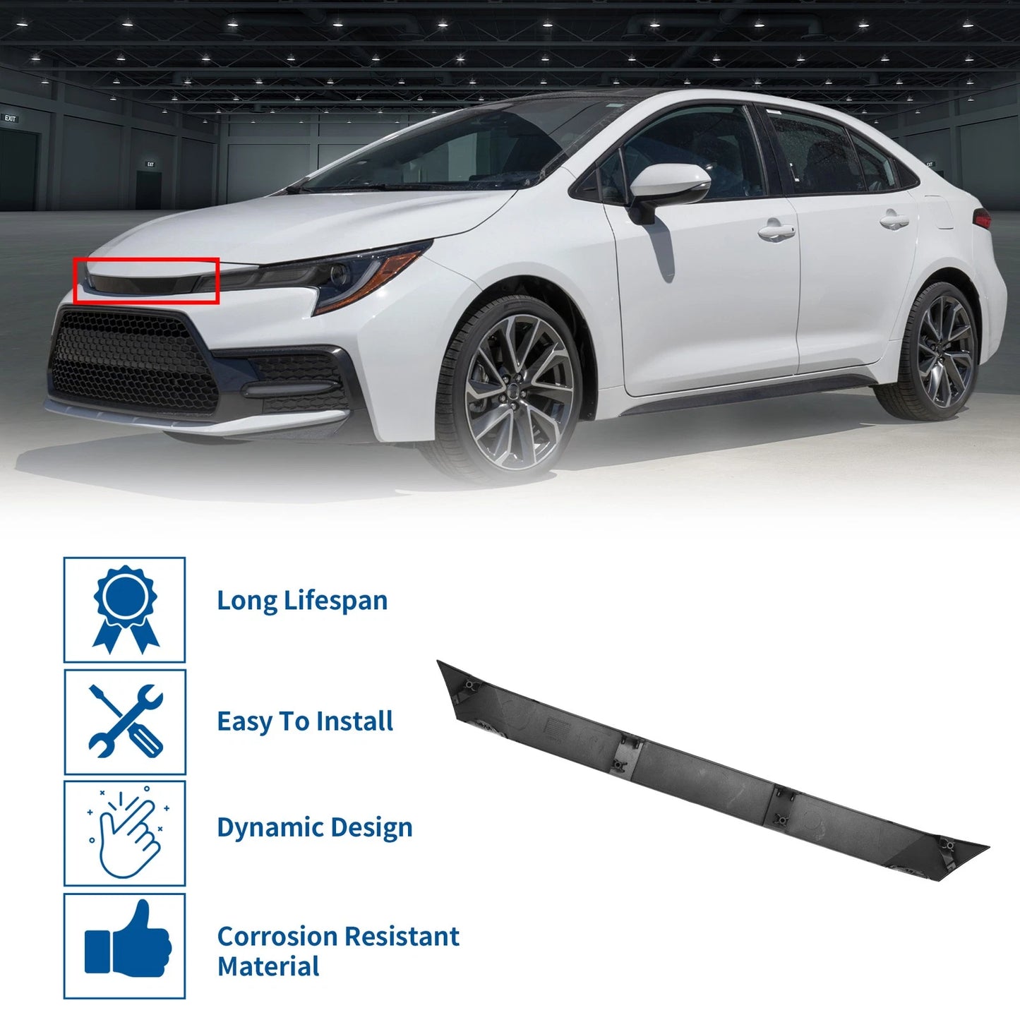 Front Lower Bumper Grille for Toyota Corolla (2020-2022)