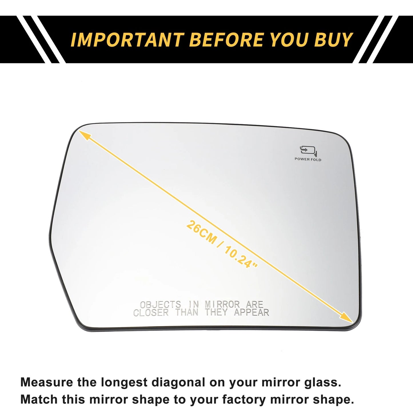 Heated Right Side Mirror Glass for Ford F-150 (2004-2010)
