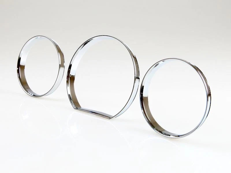 Chrome Dash Gauge Ring Set for Mercedes Benz W124 E Class (1985-1996)