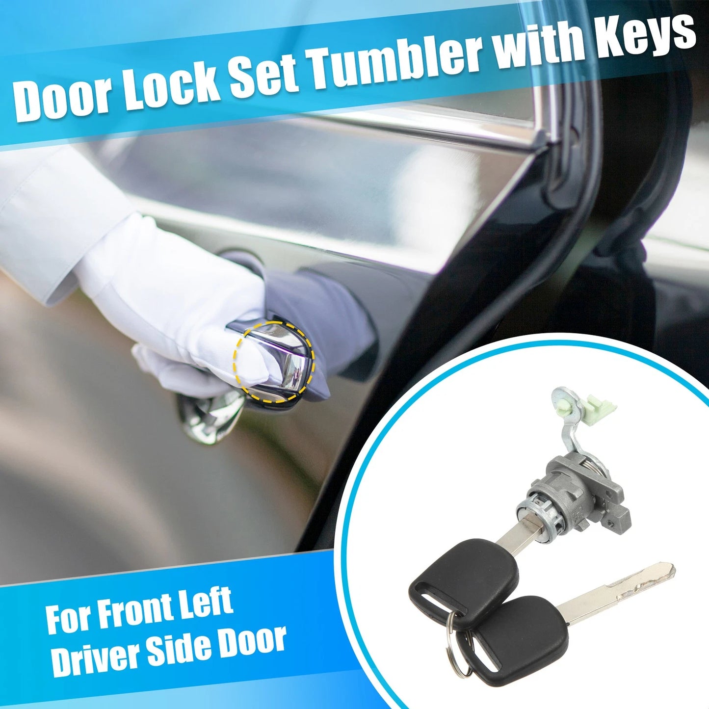 Drive Side Door Lock Cylinder Kit for Honda Accord (2003-2007)