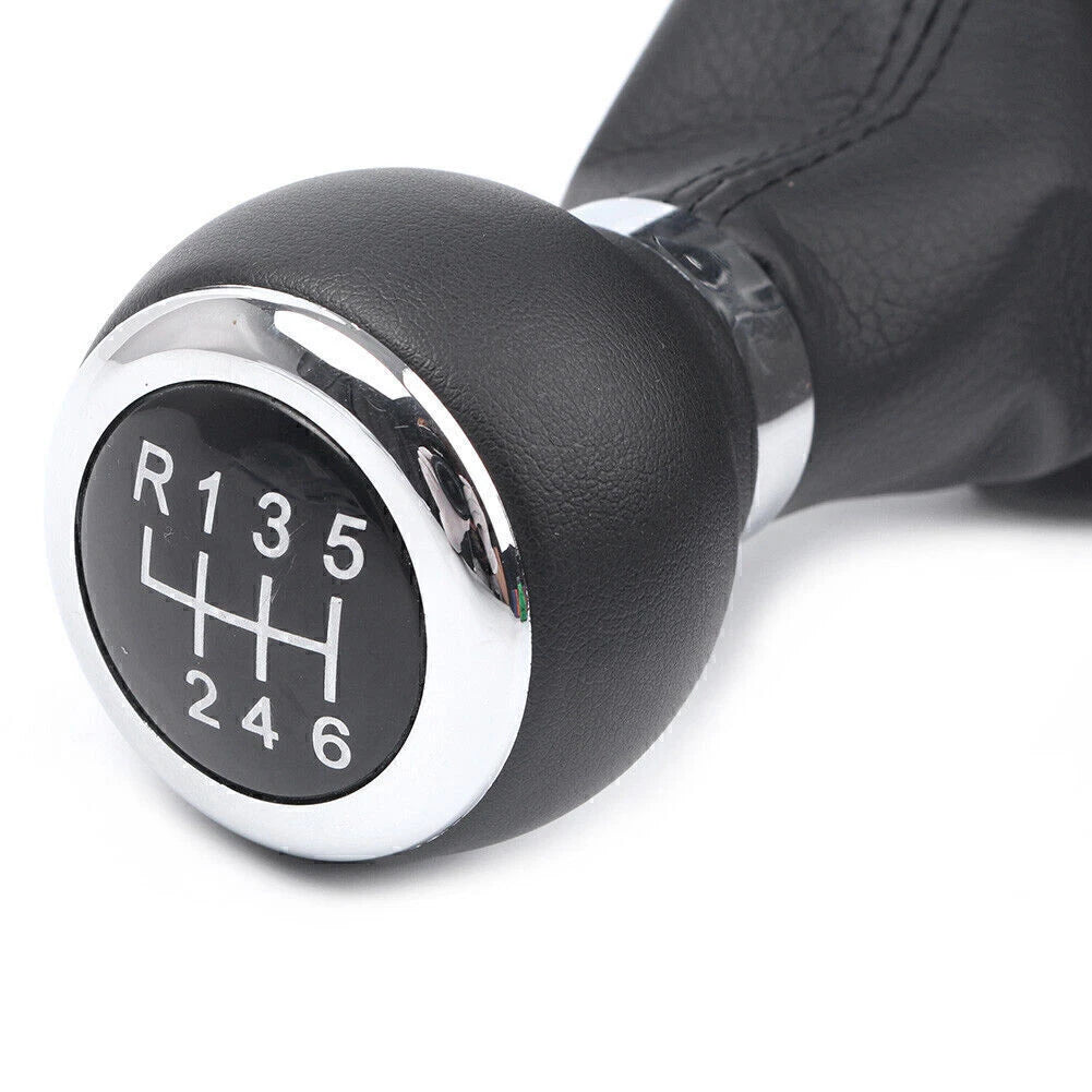 6-Speed Manual Gear Shift Knob w/ Boot Cover for VW Passat B6 (2005-2010)