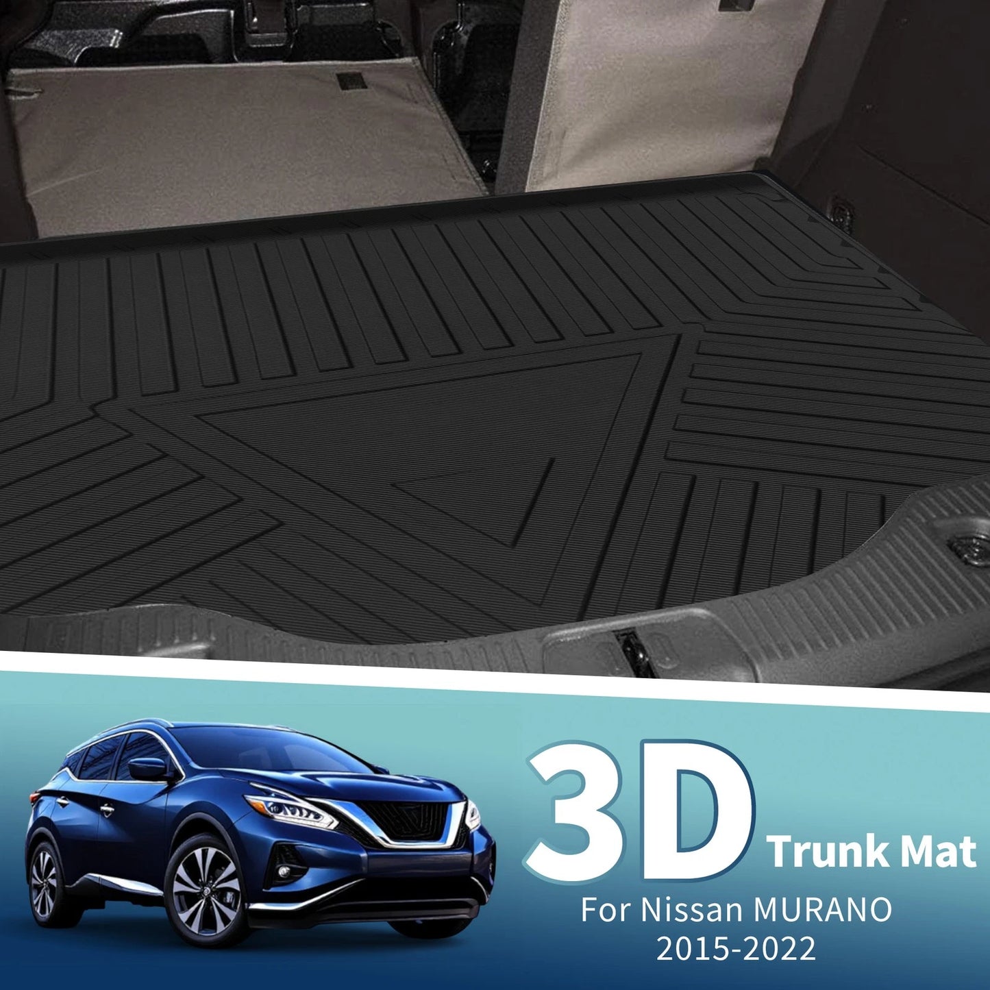 Flat Face Cargo Liner Trunk Mat for Nissan Murano (2015-2022) 1 Pc