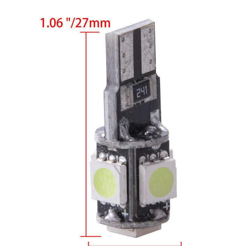 50 x T10 5-SMD 5050 Ice Blue LED Light Bulbs for Various Vehicles ()