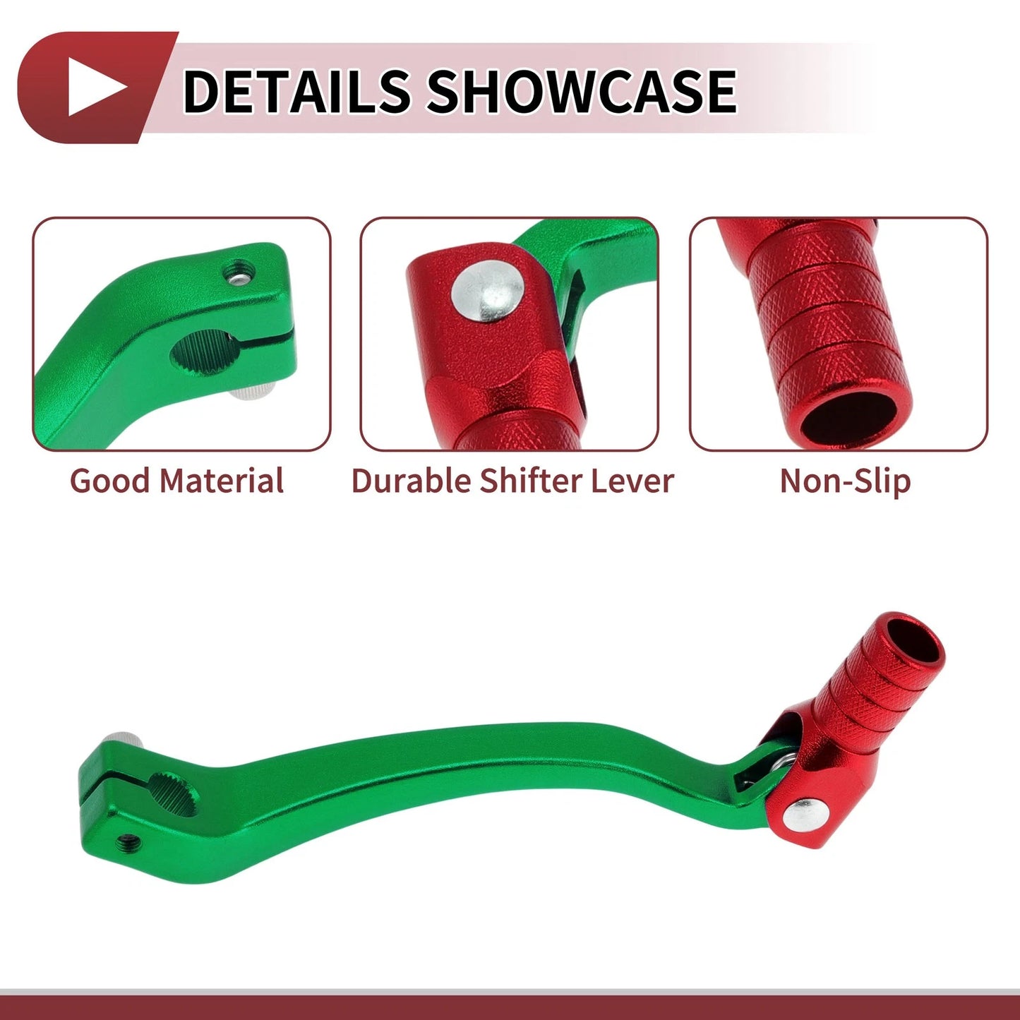 Folding Gear Shifter Lever for Kayo T6 Green Red